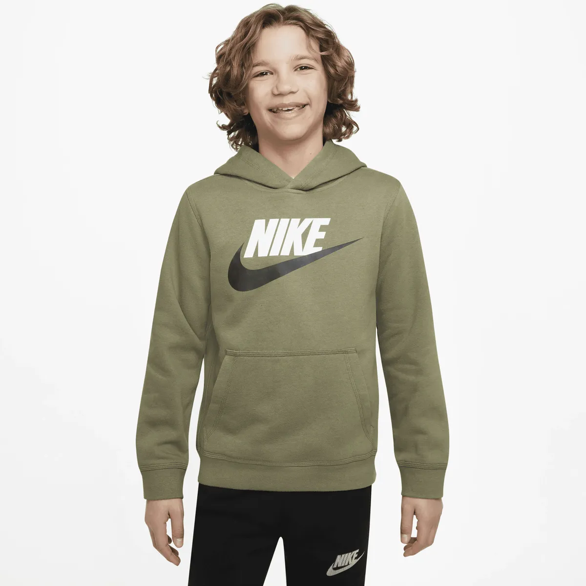 

Толстовка с капюшоном Nike Sportswear "Club Fleece Big Kids' Pullover Hoodie", белый