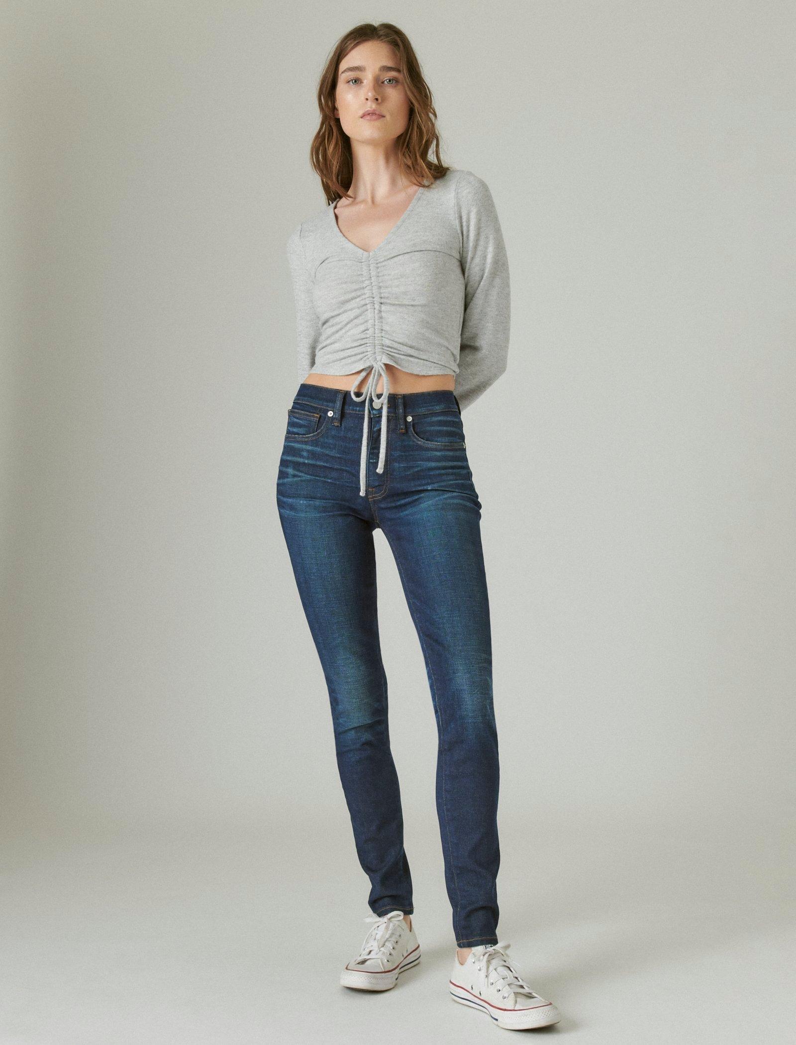 

Женские узкие джинсы Lucky Brand Bridgette, темно-синий