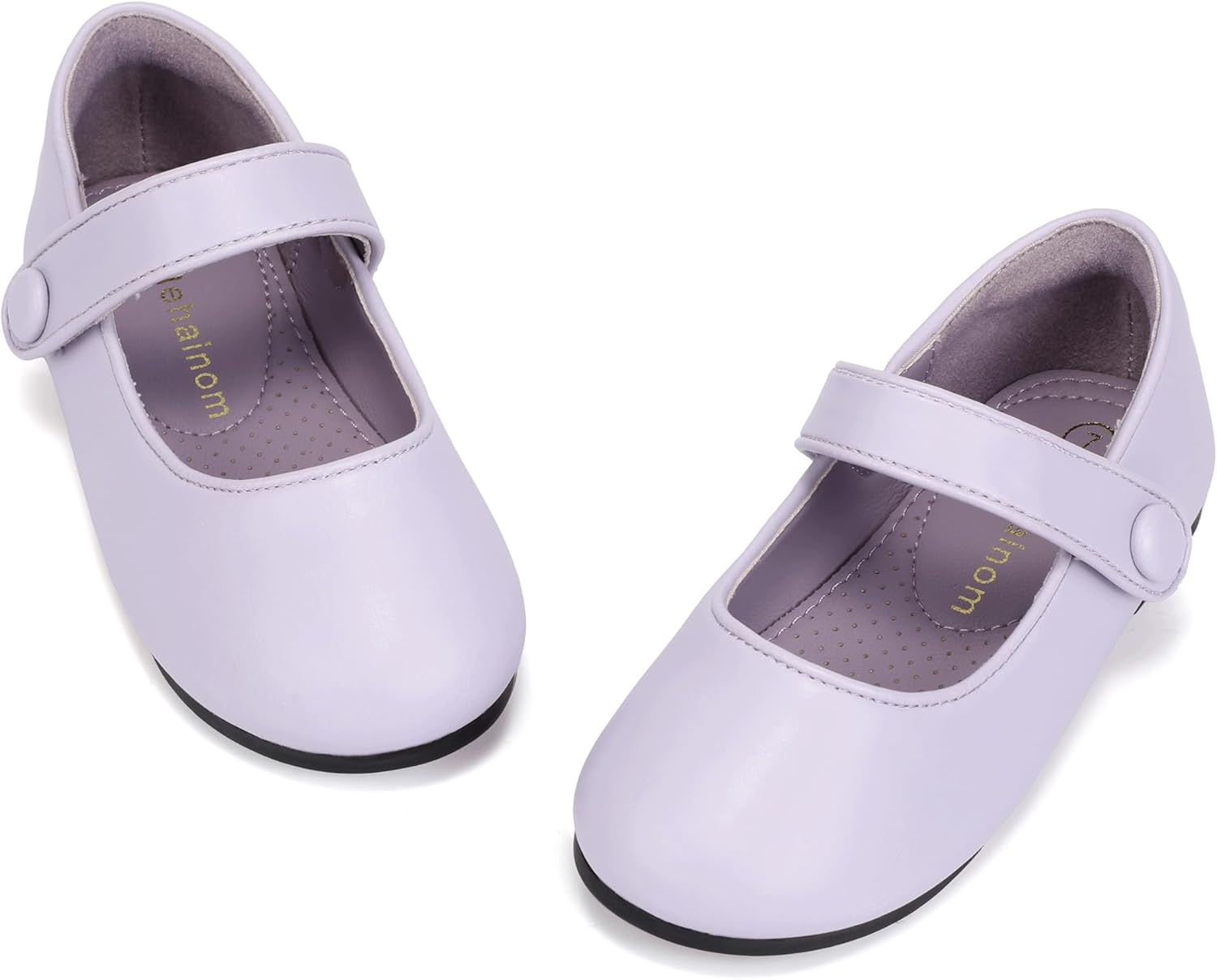 

Детские туфли для девочек Hehainom с ремешком Mary Jane, балетки, для девочек, для цветочной девочки, малышей, на свадьбу, вечеринку и в школу, Purplepu