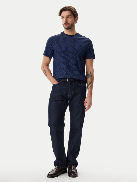 Футболка обычного кроя Monogram MW0MW39251 Tommy Hilfiger, синий — фото 2