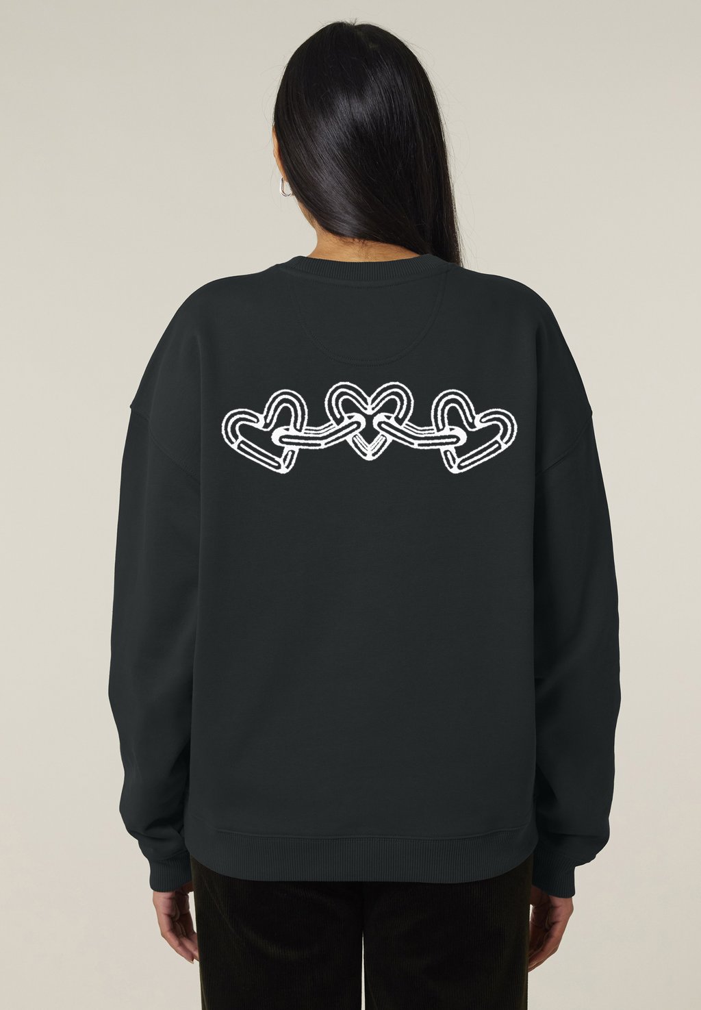 

Толстовка CHAINS BACK EMBROIDERY UNISEX Mira Paris, черный
