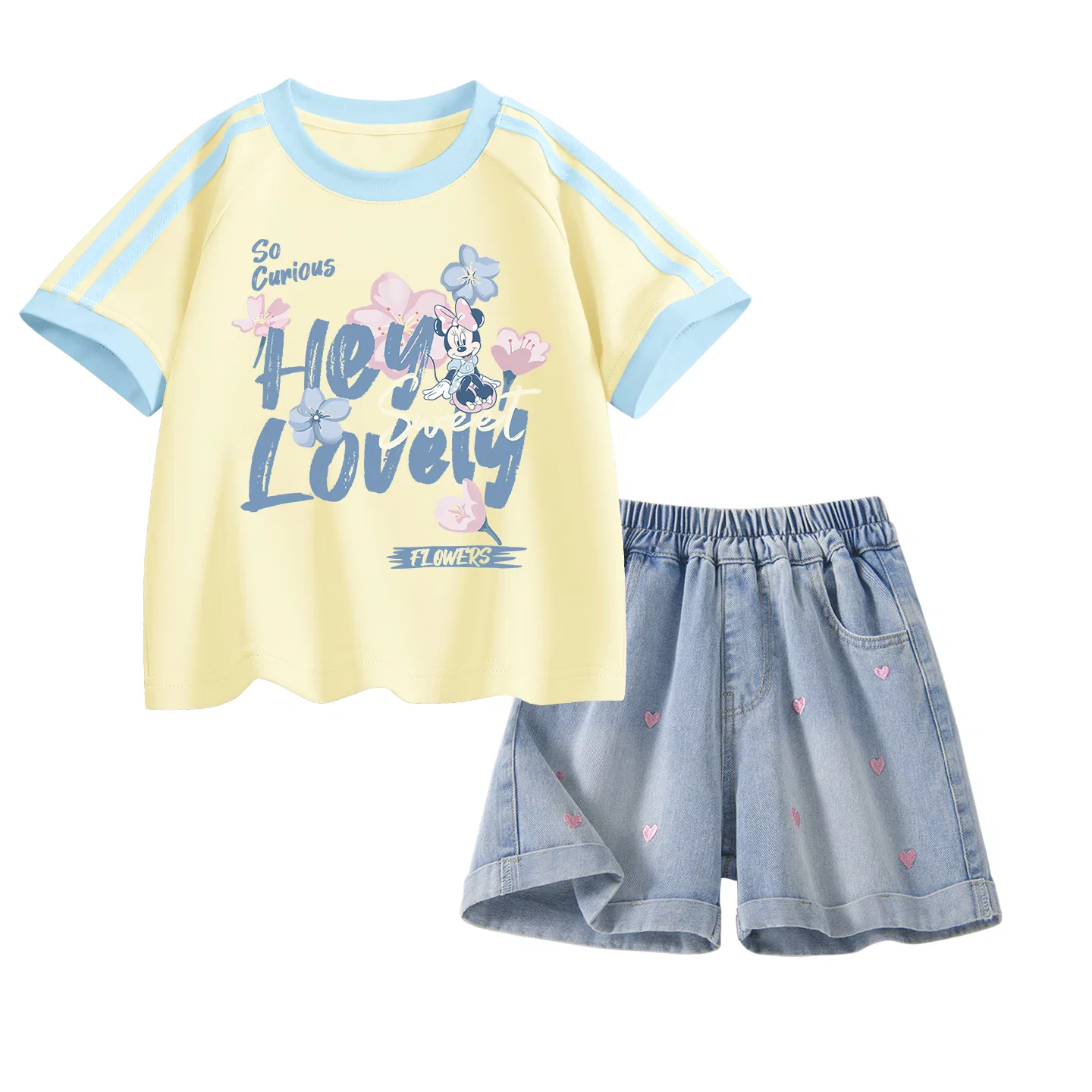 Детский спортивный костюм Disney Casual Sportswear 2 Piece Set в цвете медовый и джинсовый синий