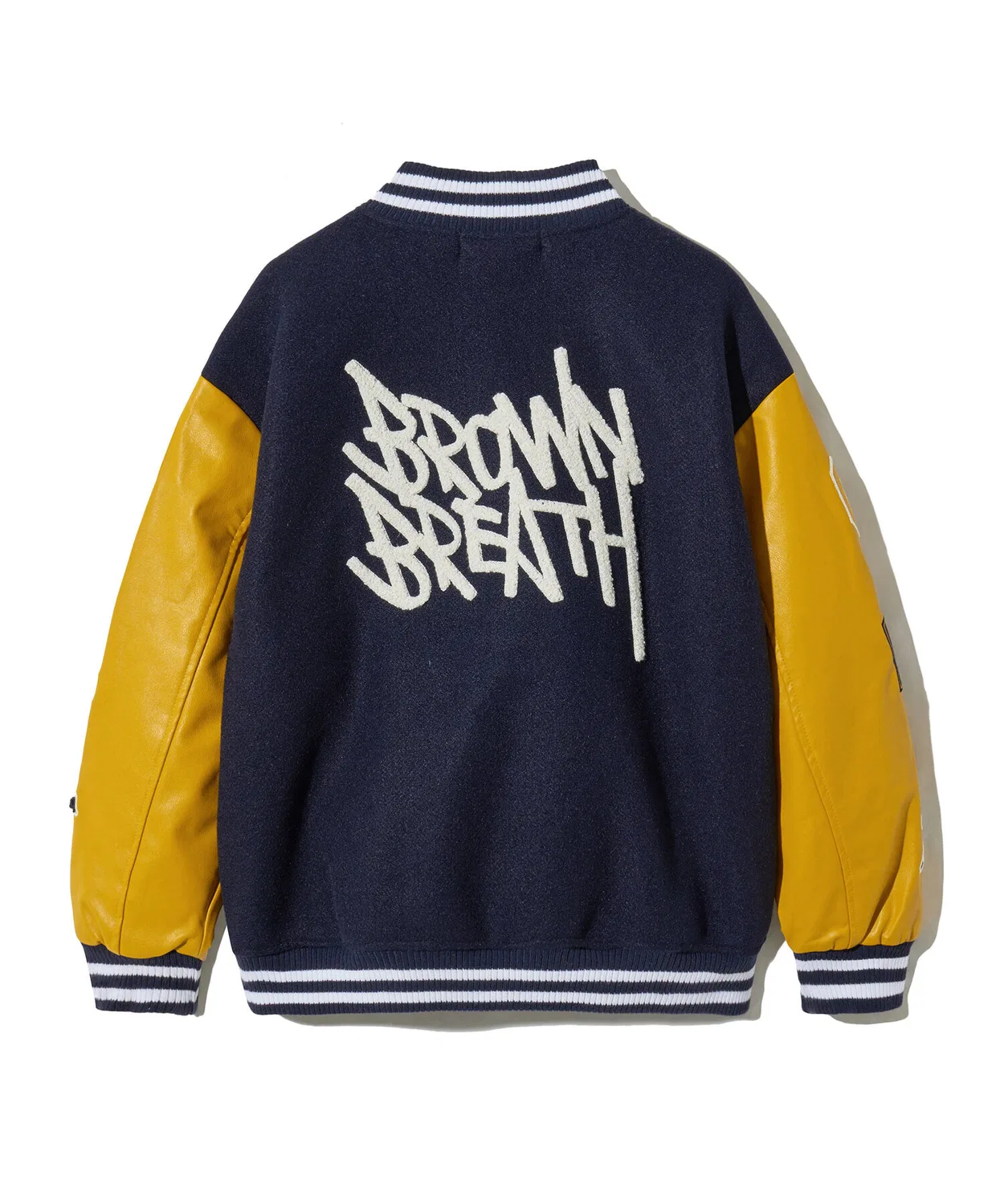 Детская университетская куртка с нашивками тёмно-синяя от Brownbreath Kids — фото 3
