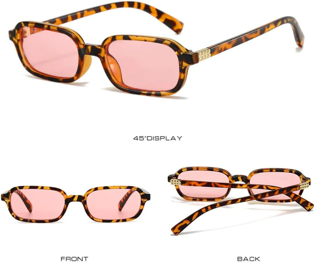 

Солнцезащитные очки для мужчин и женщин - защита UV400 - панк, маленькая оправа, цветные линзы, для занятий спортом на открытом воздухе и вождения DSVIGF, Beige Clear