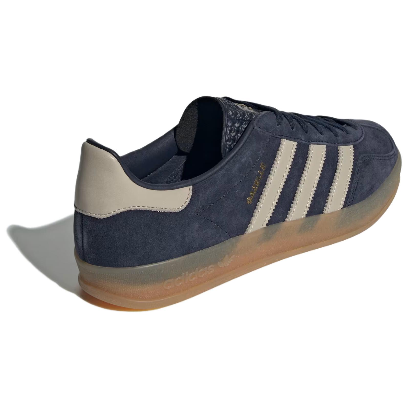 Adidas Gazelle Indoor Legend Ink Wonder Beige Adidas Originals, Синий Коричневый — фото 4