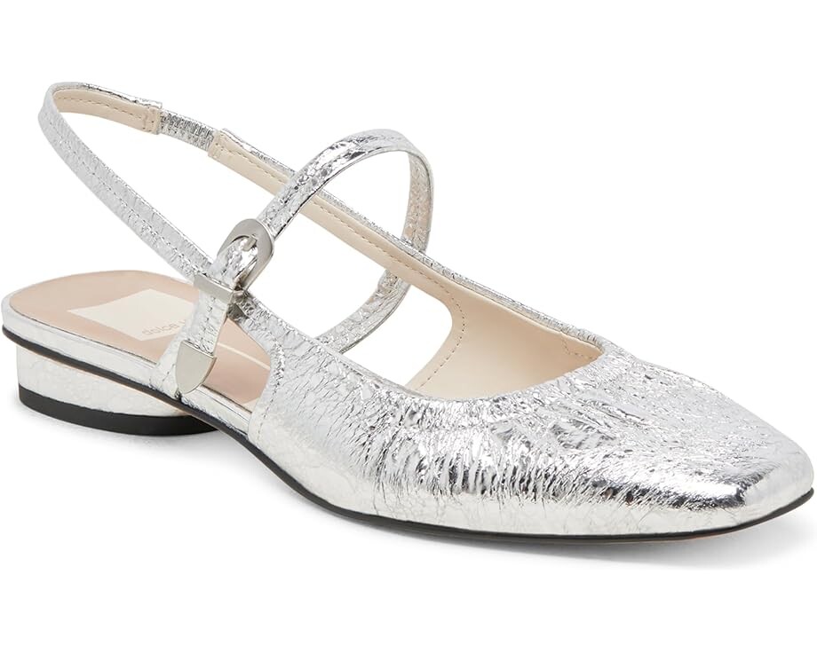 Туфли на плоской подошве Dolce Vita Rianne, цвет Silver Distressed Leather