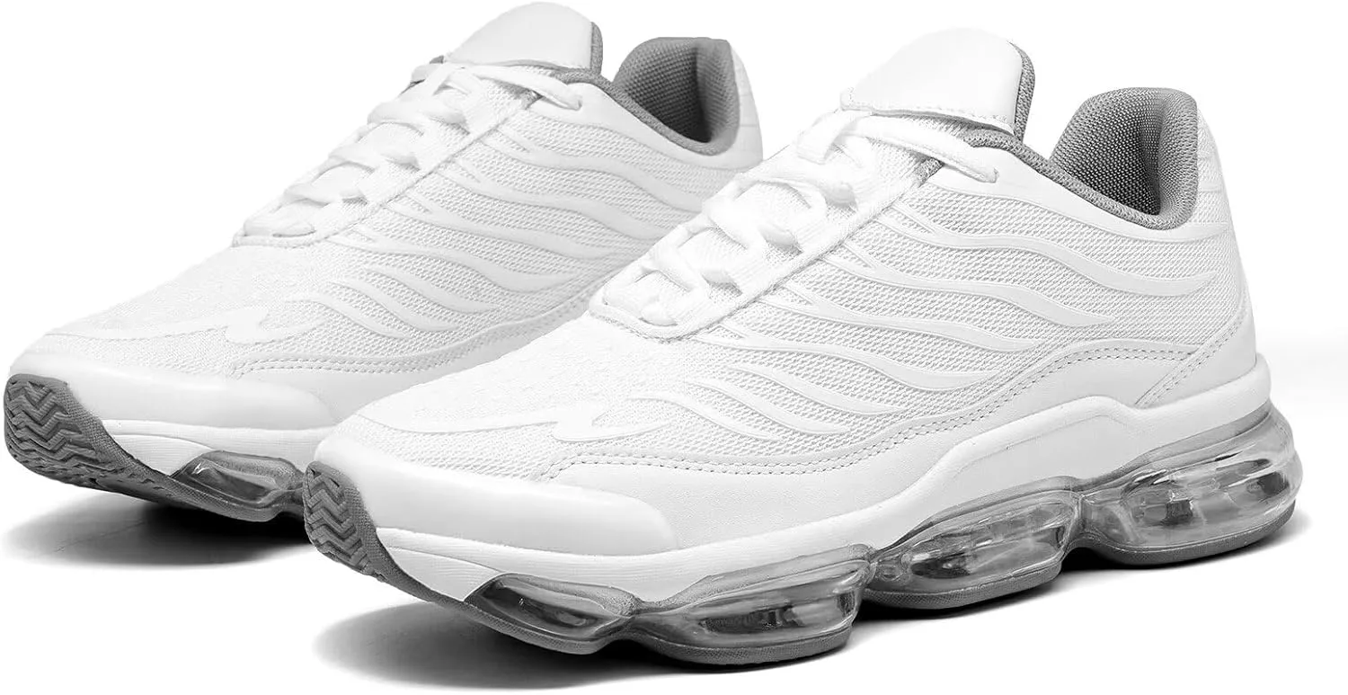 

Мужские кроссовки для бега с амортизацией, противоскользящие, для тренировок, повседневной носки, баскетбольные кроссовки, модные теннисные спортивные кроссовки, фитнес и кросс-тренинг Srenket, белый