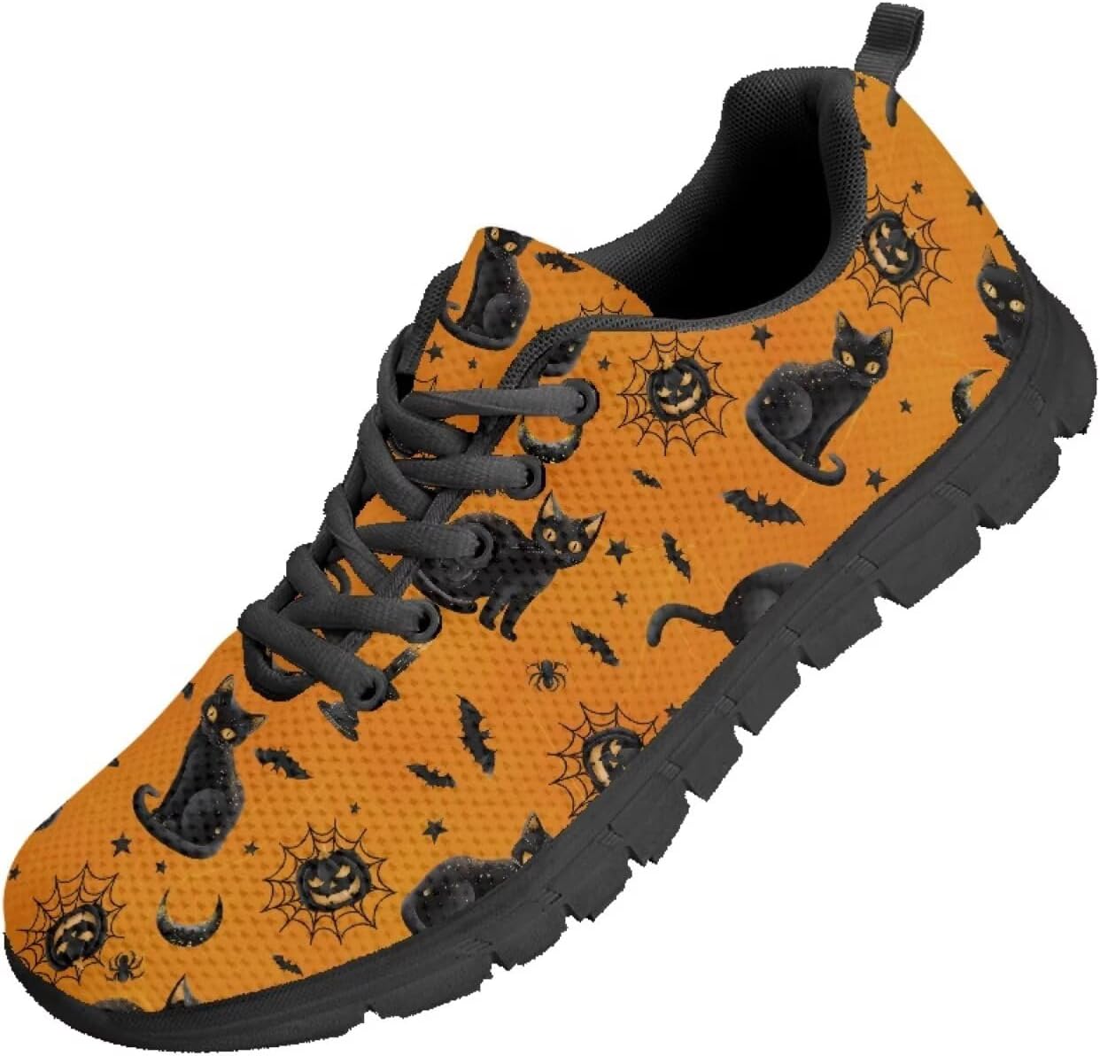 

Мужские кроссовки Funnydude Funny Print для бега, весенние повседневные кеды, легкие и дышащие, Halloween Cat