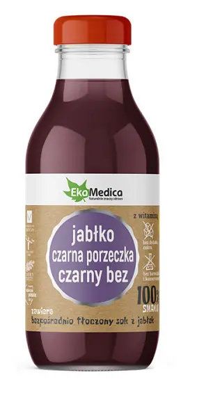 

Ekamedica Sok Jabłko/Czarna Porzeczka/Czarny Bez натуральный сок, 300 ml
