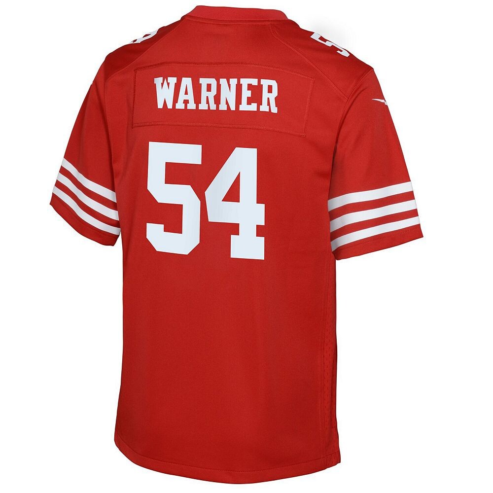 Молодежная игровая майка Nike Fred Warner Scarlet San Francisco 49ers, красный — фото 4