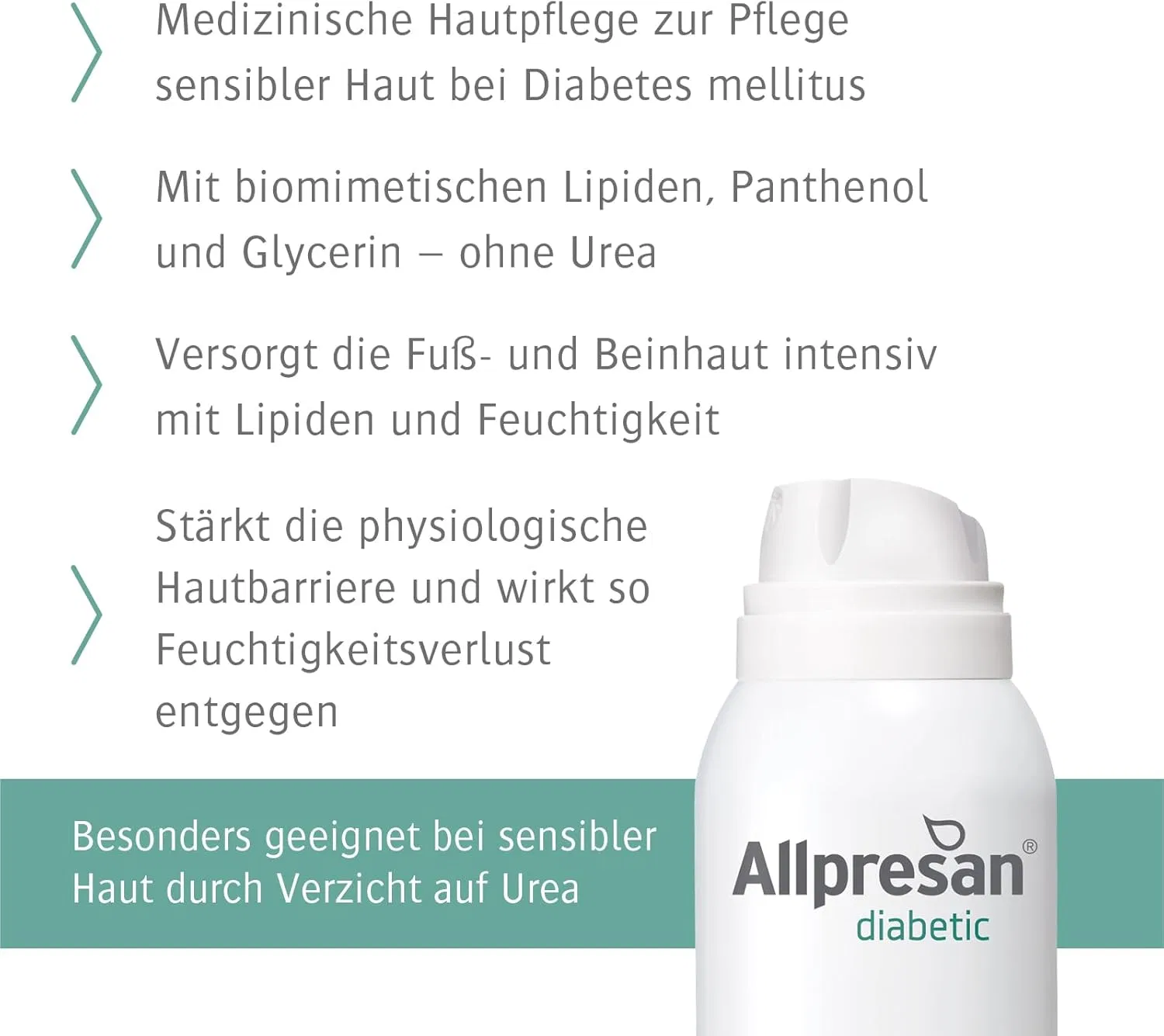 Крем-пена для диабетиков Allpresan Diabetic Intensive + Repair без мочевины, 3 x 125 мл Allpresan — фото 4