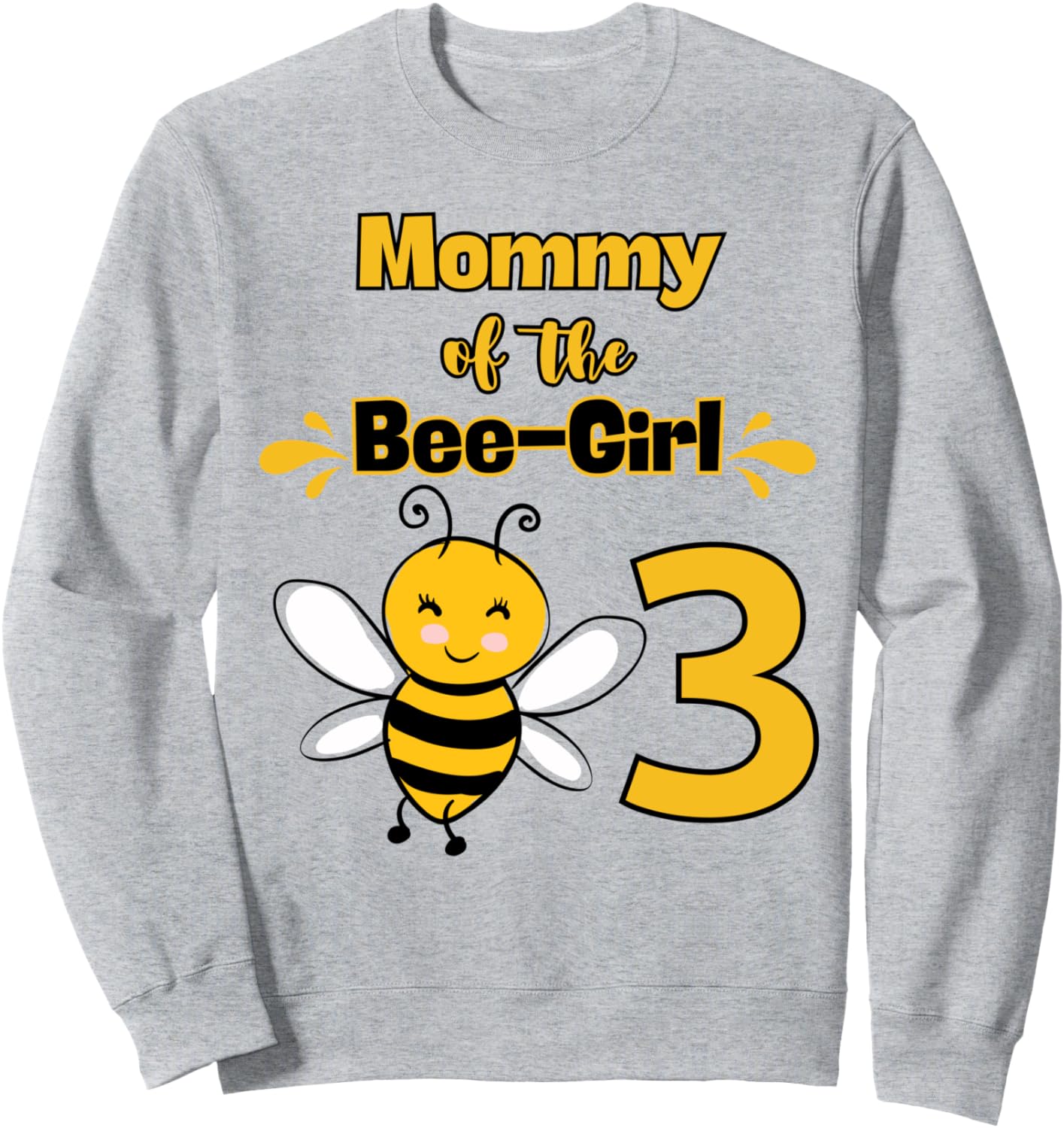 

Толстовка для вечеринки в честь 3-летия мамы девочки-пчелки в пчелиной тематике Family Look Honey Bees Theme Decorations Gifts, серый