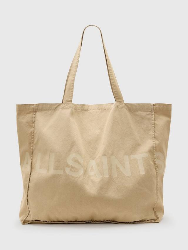 

Большая вместительная сумка-тоут AllSaints, цвет Light Khaki