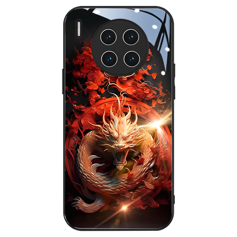 

Чехол для телефона Hizeus Sea Diamond, Glass Case9370 Black Gold Red Dragon