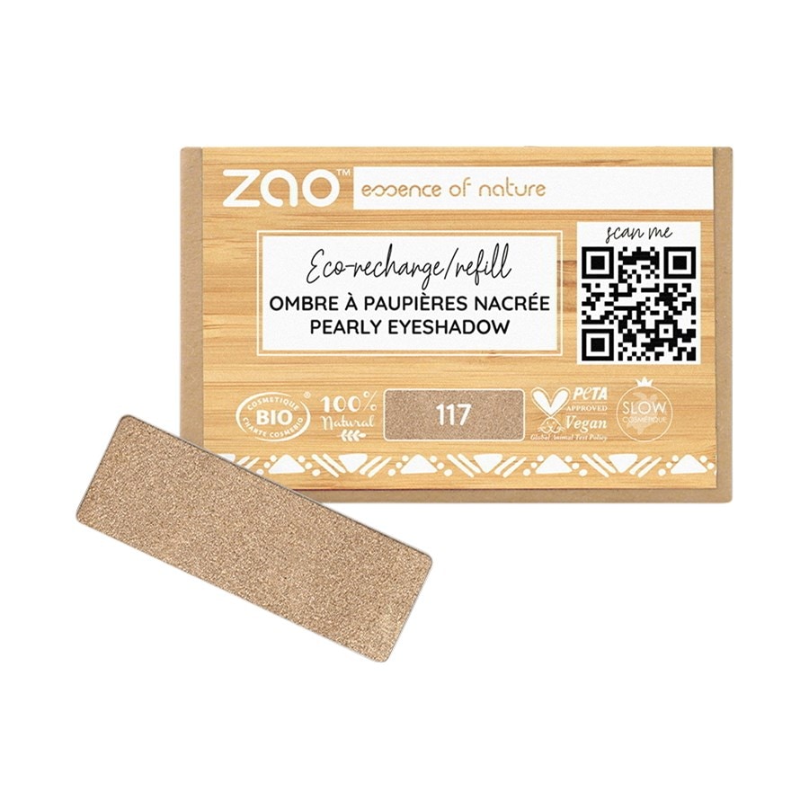 

Тени для век и праймер Zao Pearly Eyeshadow Refill, 117 Golden Bronze / 1,3 g