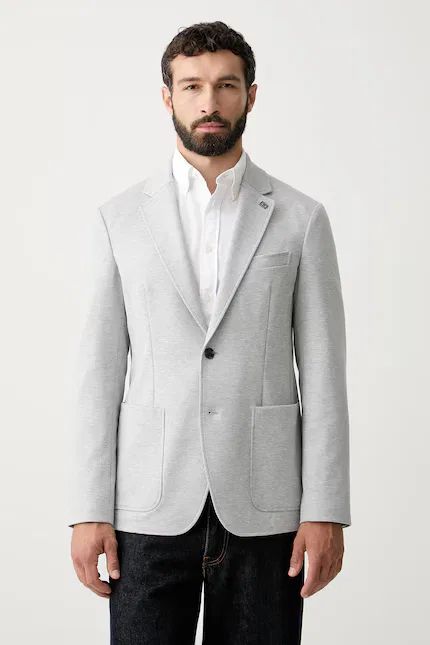 Пиджак из джерси slim fit Tommy Hilfiger, серый
