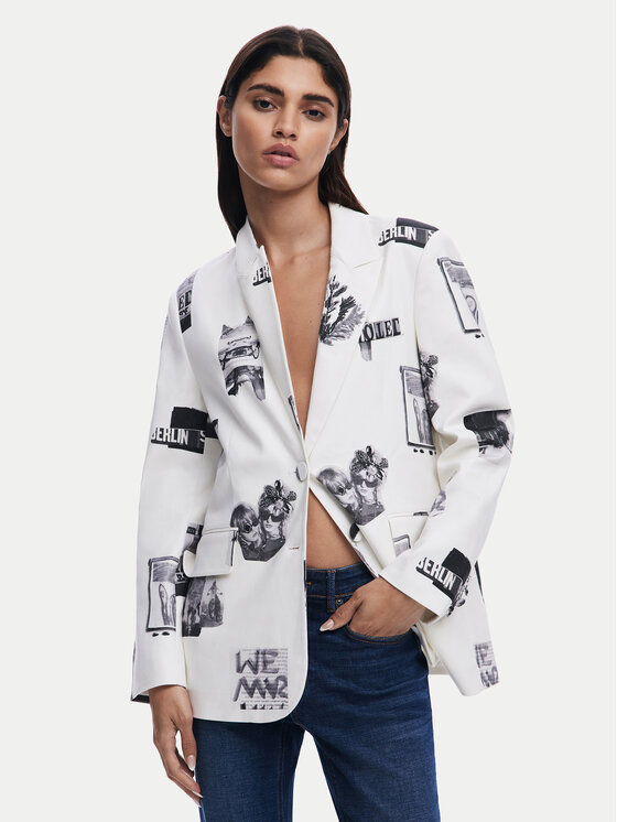 

Куртка обычного кроя 25SWEW15 Desigual, белый
