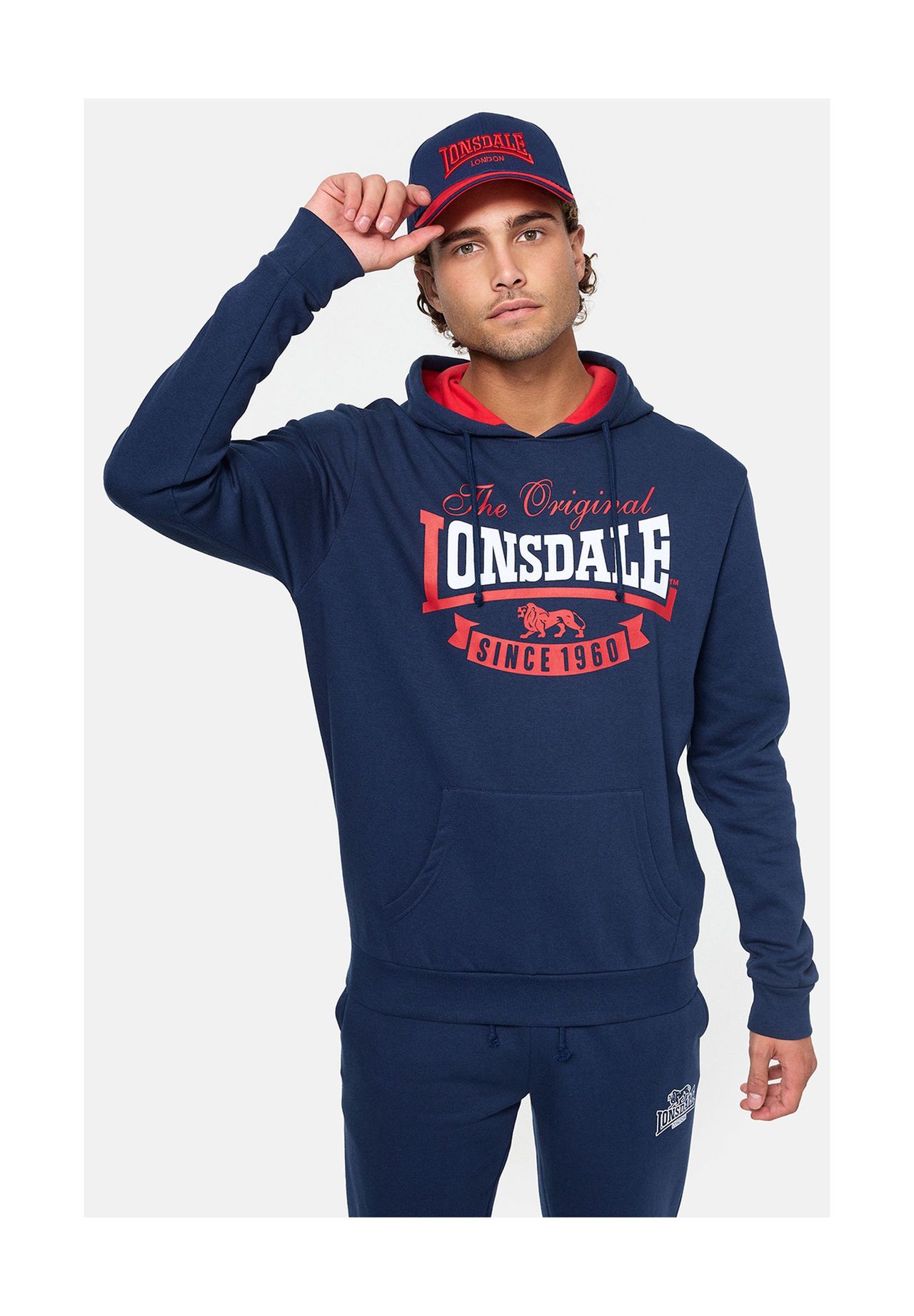 

Мужская толстовка с капюшоном стандартного кроя STOTFIELD LONSDALE, цвет Navy/red/white, Белый, Мужская толстовка с капюшоном стандартного кроя STOTFIELD LONSDALE, цвет Navy/red/white