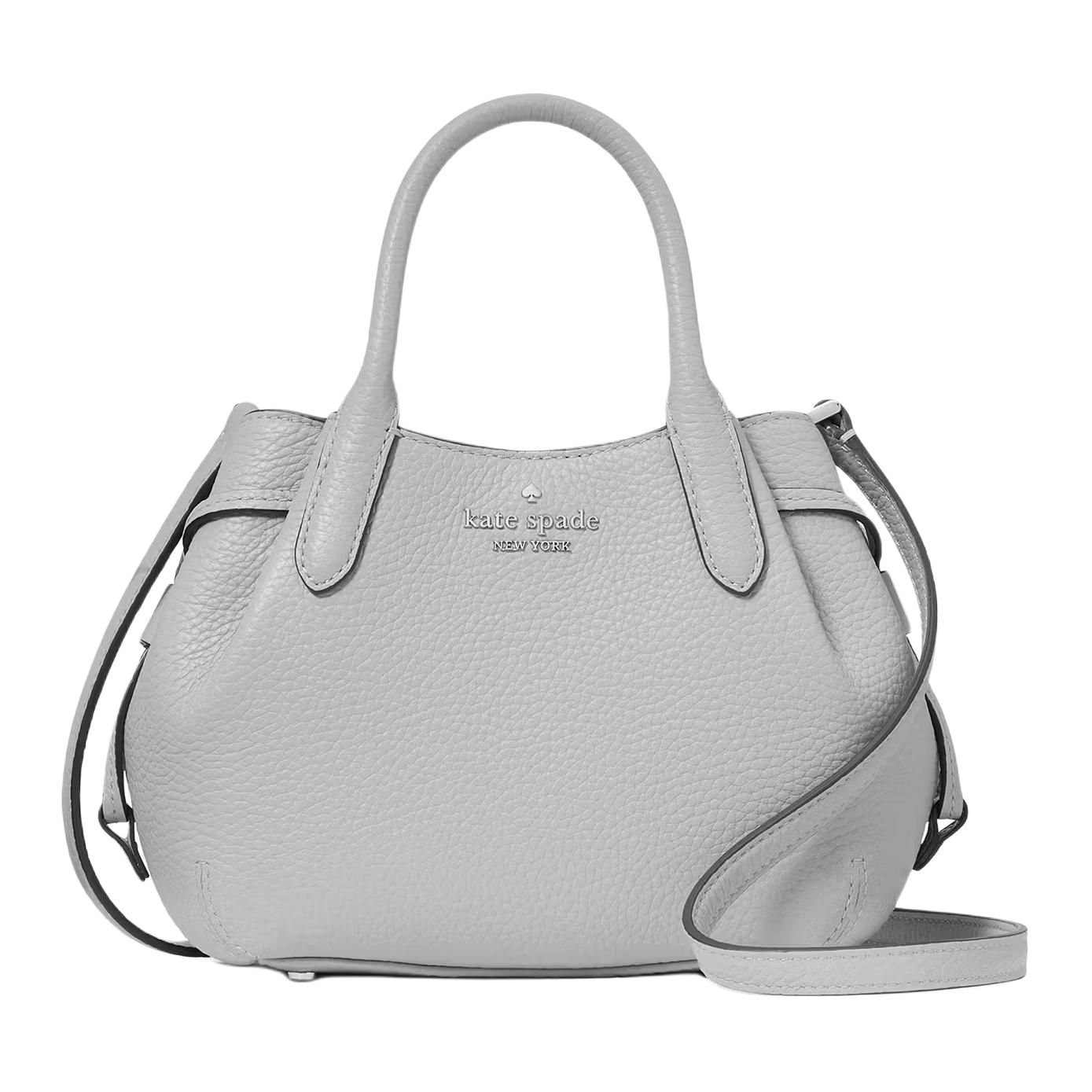

Kate Spade Кожаная сумка-пельмень через плечо мини женская горный серый