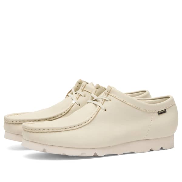 Wallabee gtx Clarks Originals, белый leather — фото 2
