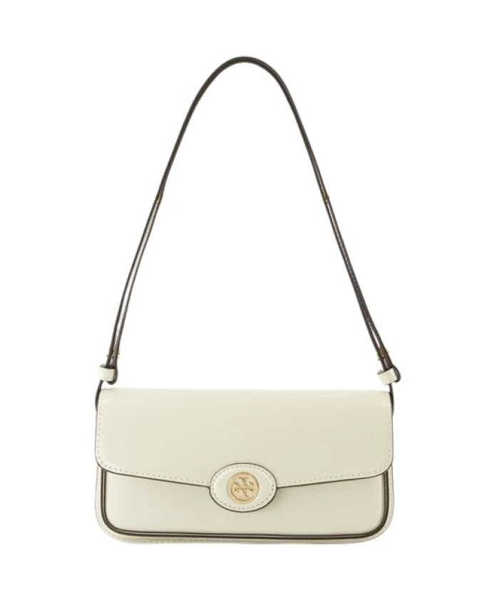 

Кожаная сумка через плечо с ручкой Tory Burch, белый