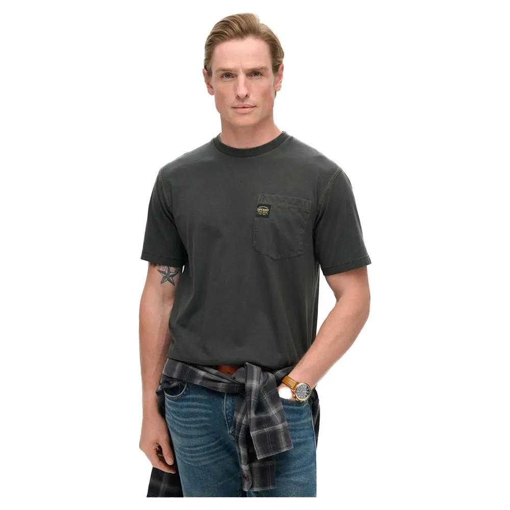 

Футболка с коротким рукавом Superdry Contrast Stitch Pocket, черный