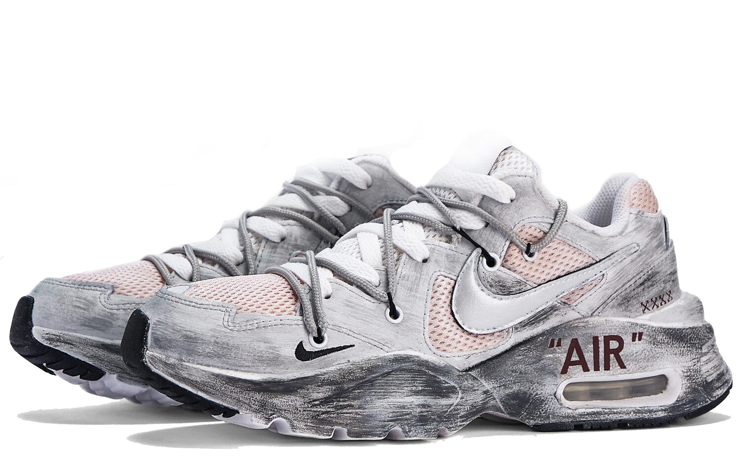 

Кроссовки Nike Air Max Fusion Lifestyle Shoes Men Low-top Silver/Pink, серебряный, Серый, Кроссовки Nike Air Max Fusion Lifestyle Shoes Men Low-top Silver/Pink, серебряный