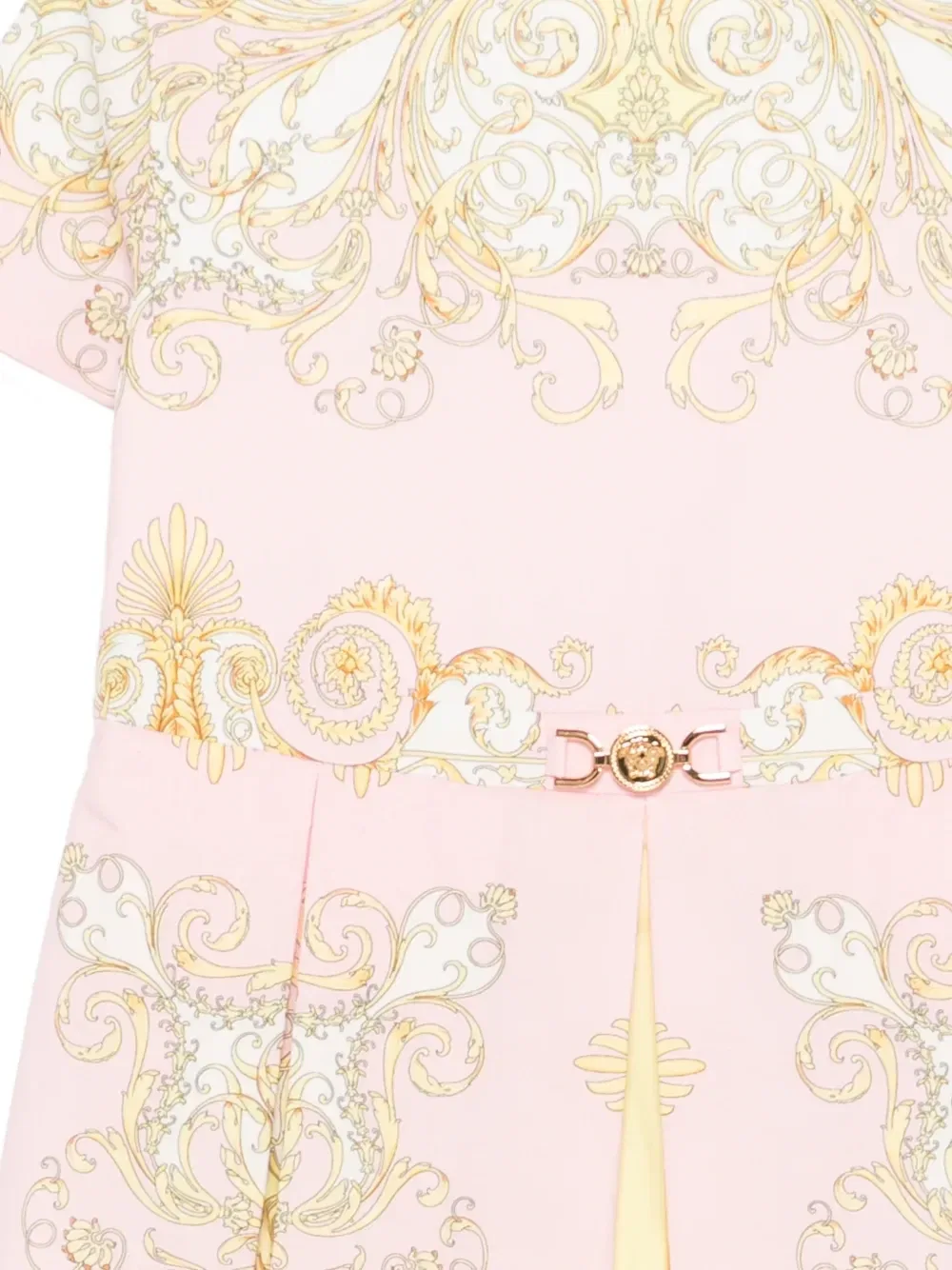 Платье с короткими рукавами и принтом Versace Kids, розовый — фото 3