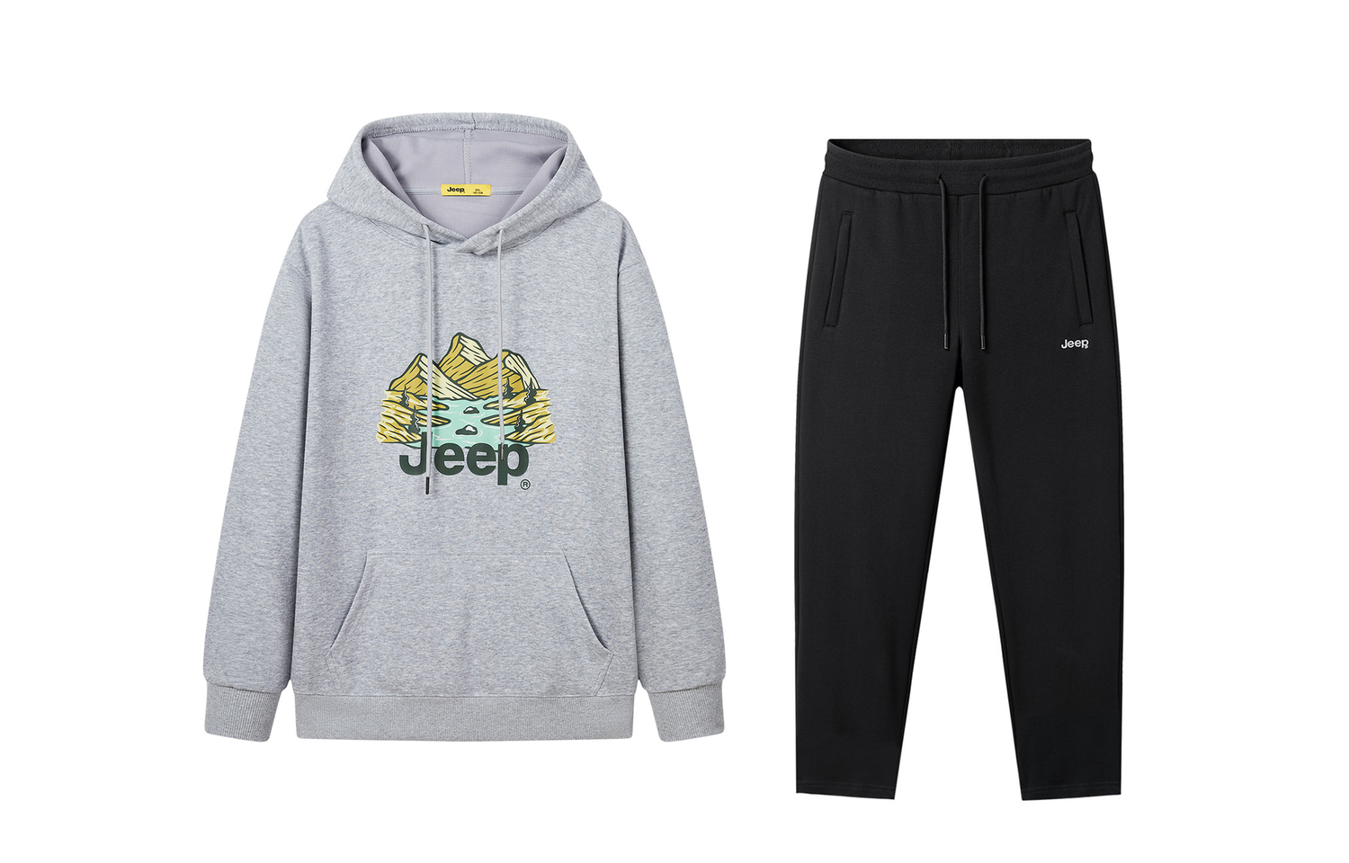 

Свитшот-сет City Casual Collection Unisex Jeep, heather серый top+черный pants
