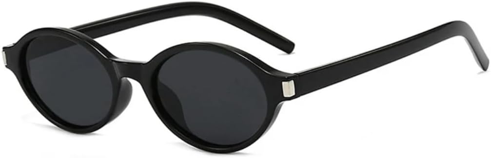 

Солнцезащитные очки с защитой UV400 | Оправа с маленькими овальными заклепками | Линзы конфетных цветов для занятий спортом на открытом воздухе и вождения DSVIGF, Black Gray