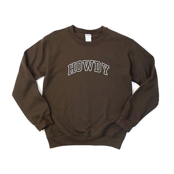 

Вышитый свитшот с принтом howdy varsity для женщин Simply Sage Market, Chocolate, Зеленый, Вышитый свитшот с принтом howdy varsity для женщин Simply Sage Market, Chocolate