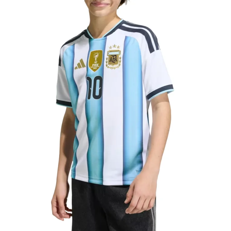Детский топ Adidas, White/Ice Blue/Light Blue — фото 3