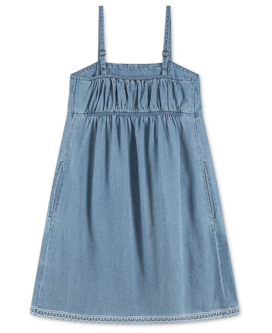 Платье-бандана из джинсовой ткани для девочек Abercrombie Kids — фото 2