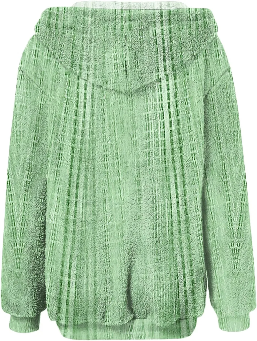 Женская флисовая кофта с капюшоном, на молнии, 3-green — фото 4