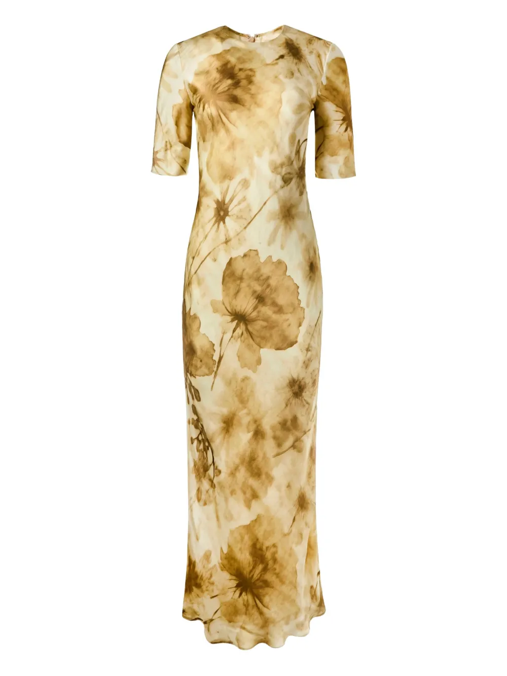 

Платье миди Anna с цветочным принтом Alejandra Alonso Rojas, желтый