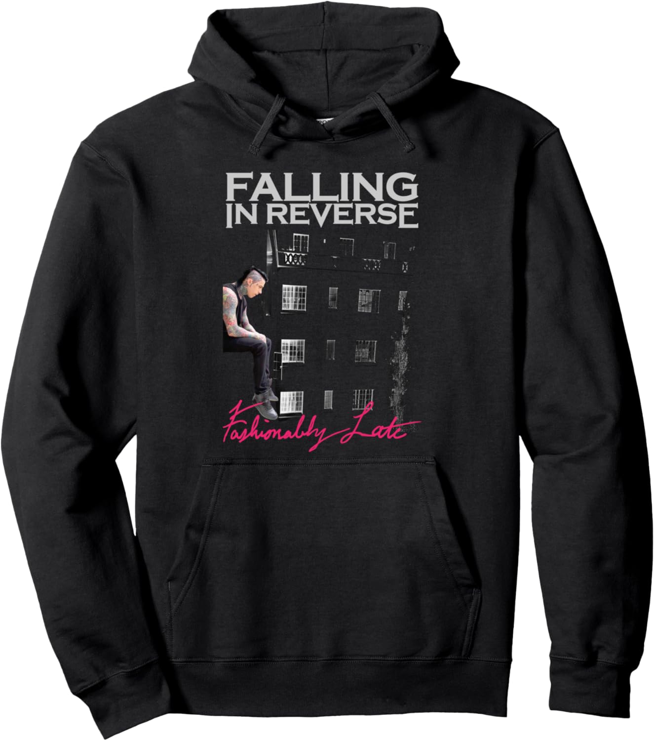 

Худи Fashionably Late Falling In Reverse, черный
