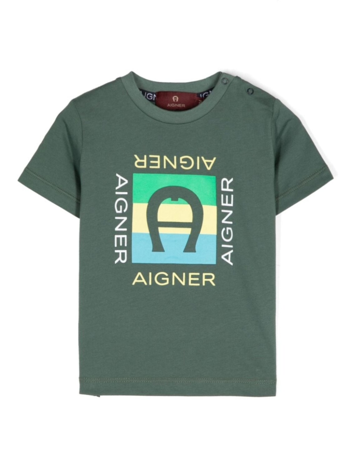 

Aigner Kids футболка с логотипом, зеленый