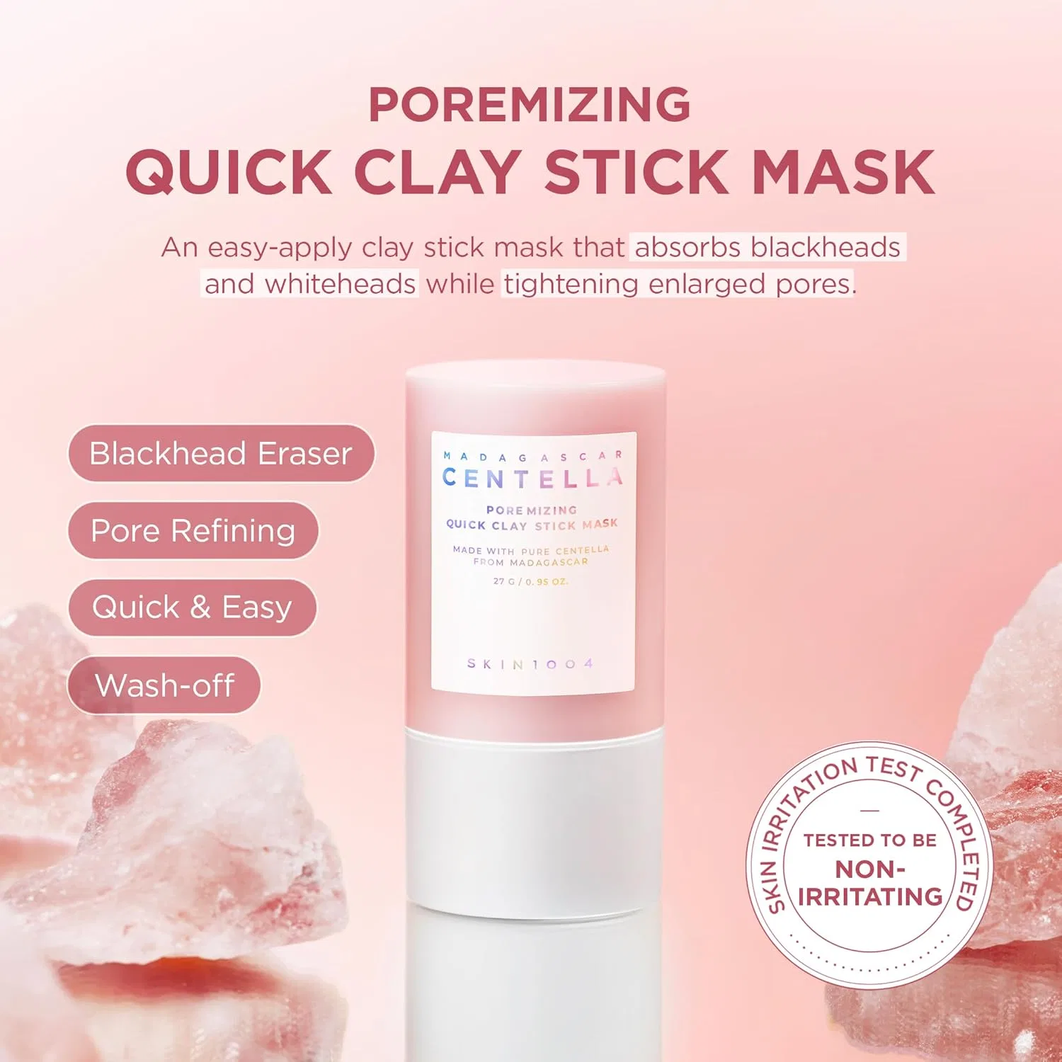 Маска для лица SKIN1004 — Стик для лица Madagascar Centella Poremizing Quick Clay Stick Mask, , глина, 27 г — фото 2