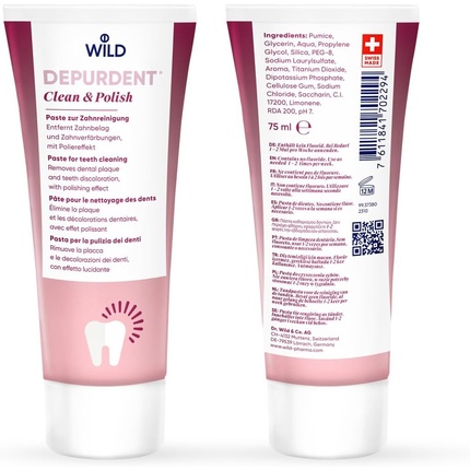 Паста Clean & Polish для чистки зубов - удаляет зубной налет Depurdent — фото 2