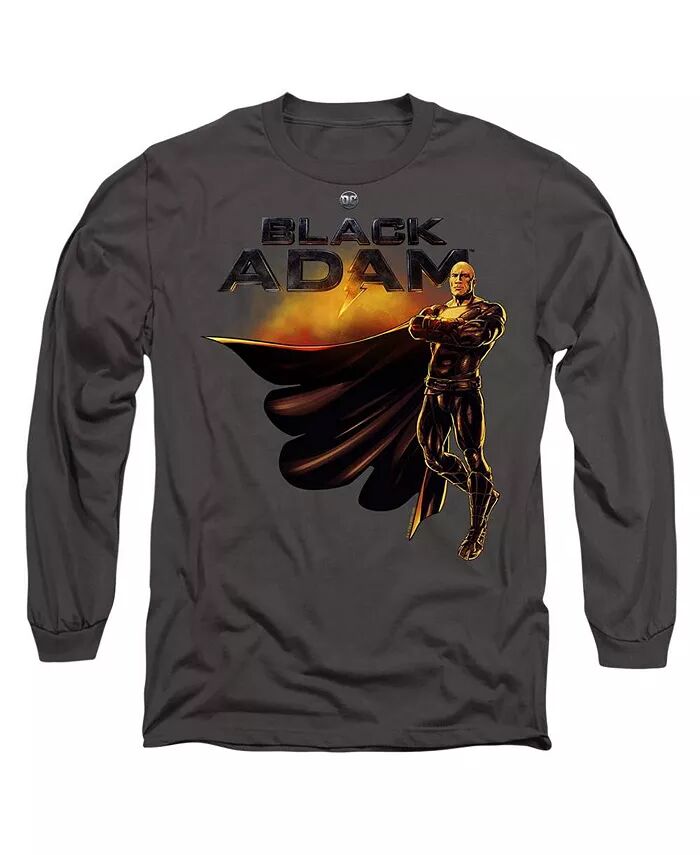 

Мужская футболка с длинным рукавом и логотипом для взрослых Black Adam, серый