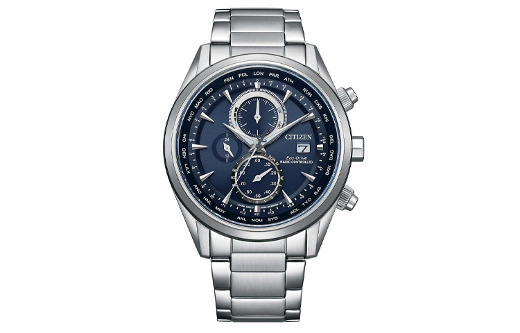 

CITIZEN Часы Eco Drive Series Solar Quartz Movement Stainless Steel Strap Watch Men's Watch Blue Dial AT8260 85L, Blue Dial