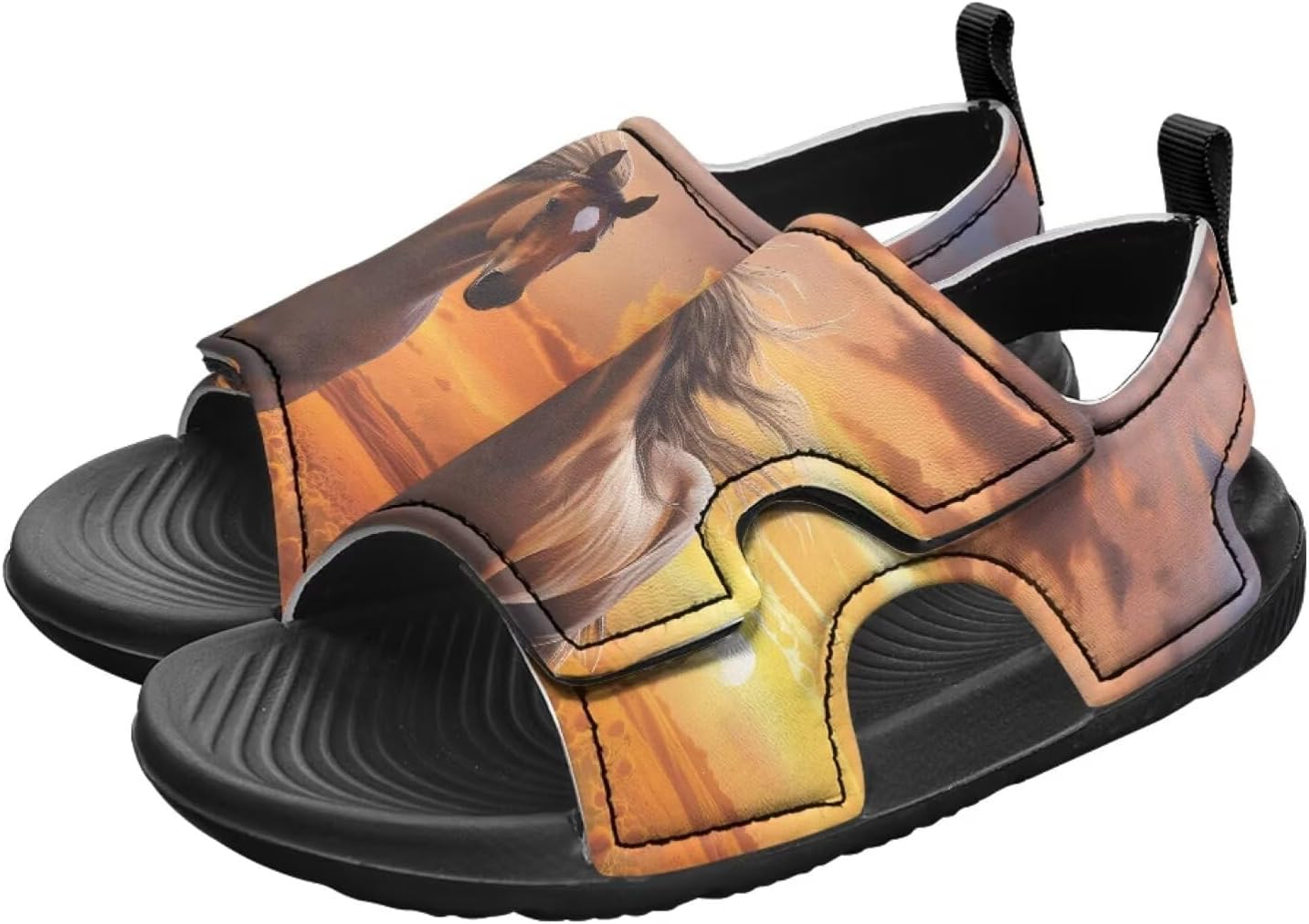 

Детские походные сандалии Летние пляжные спортивные сандалии Обувь для воды Открытый носок Летние спортивные сандалии для малышей/детей младшего возраста/старших детей Cugasmaru, Horse