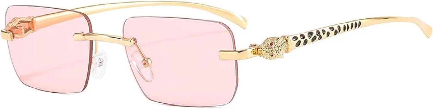 

Солнцезащитные очки с защитой от УФ-излучения UV400 для женщин и мужчин | Без оправы, прозрачные линзы с градиентом Ocean | для занятий спортом на открытом воздухе DSVIGF, Golden Pink