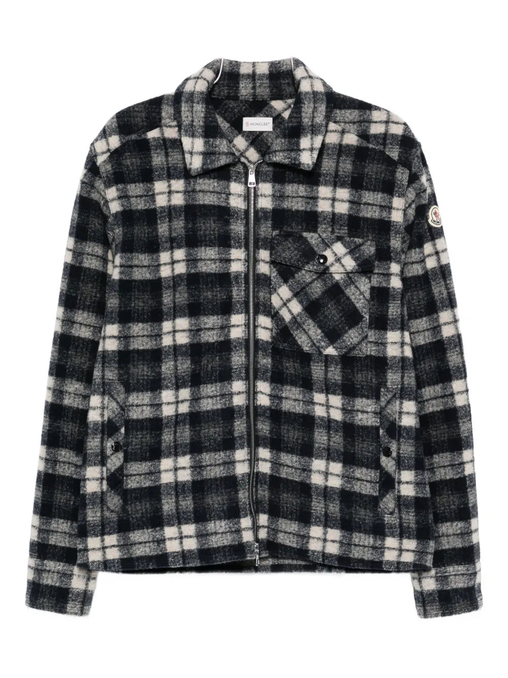 

Клетчатая куртка на молнии MONCLER, синий