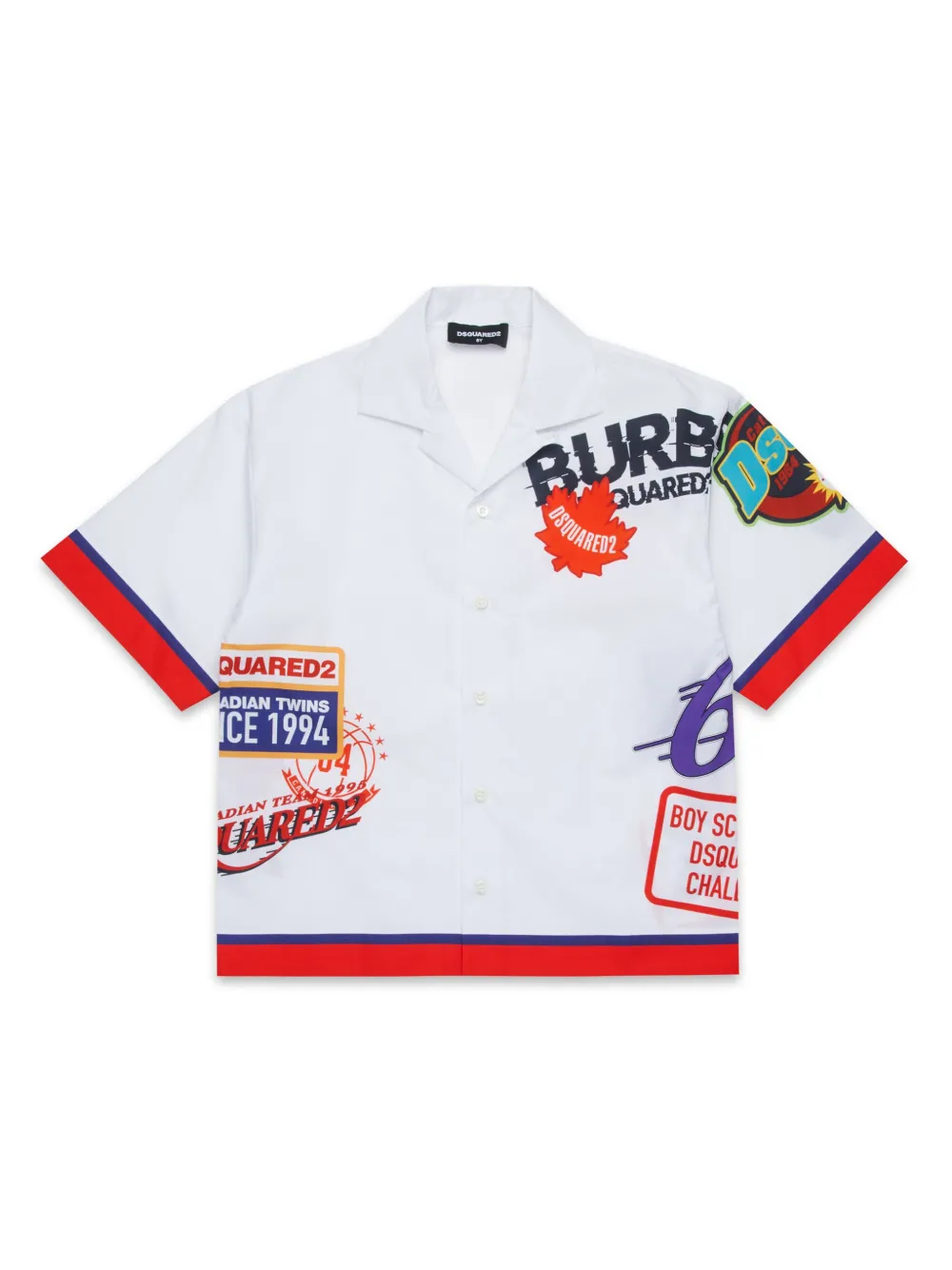 

Рубашка поло с логотипом DSQUARED2 KIDS, белый
