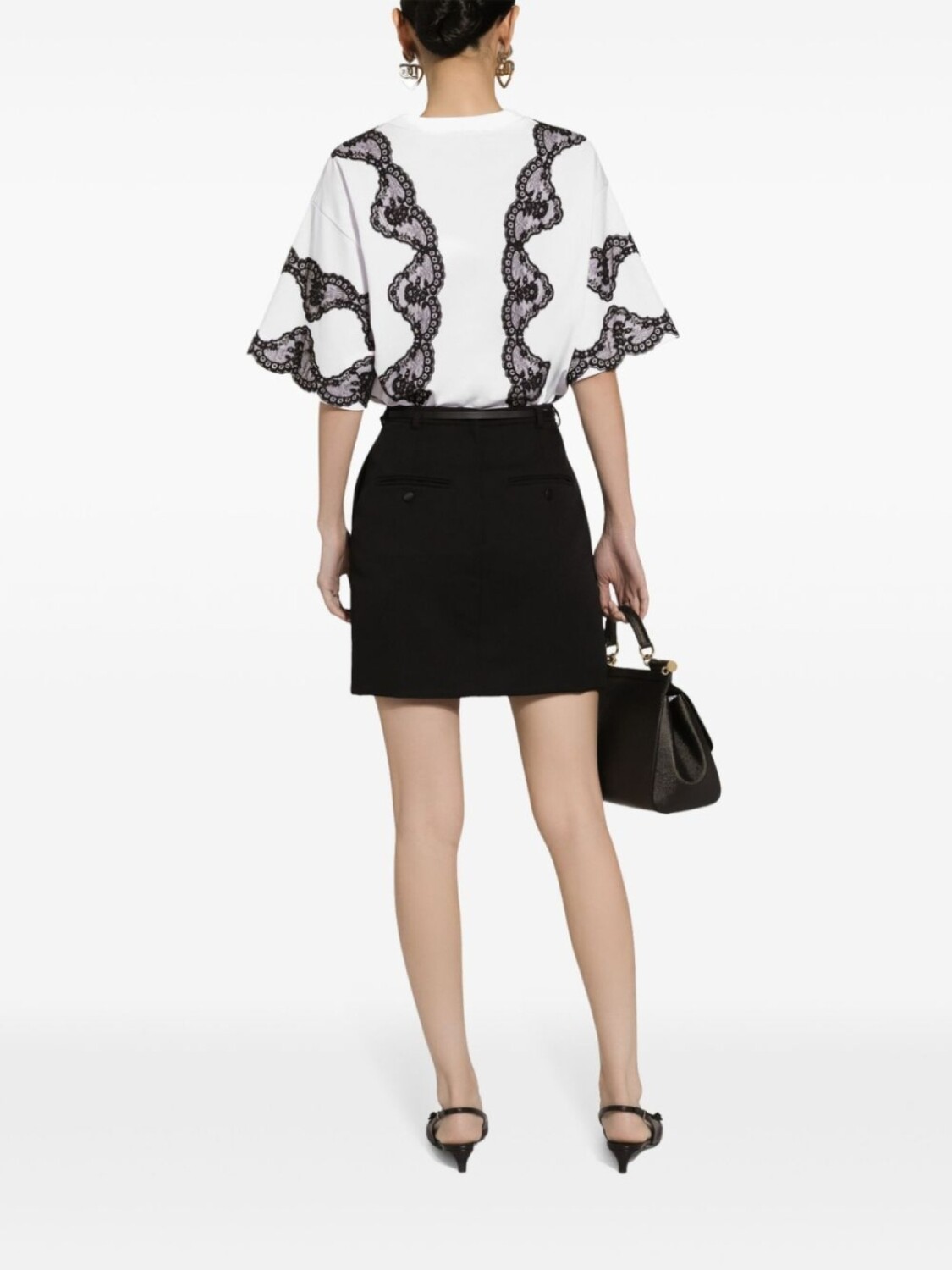 Dolce & Gabbana футболка со шнурками, белый — фото 3