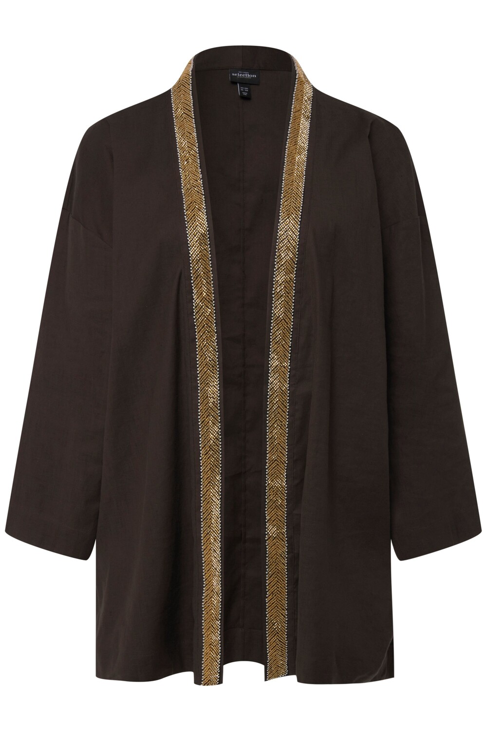 

Кардиган Ulla Popken Kimono, цвет pinienbraun