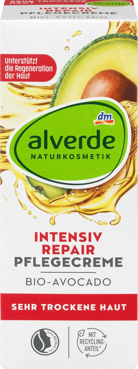 Молочко для умывания Alverde — «Интенсивный ремонт» NATURKOSMETIK, 50 мл — фото 3