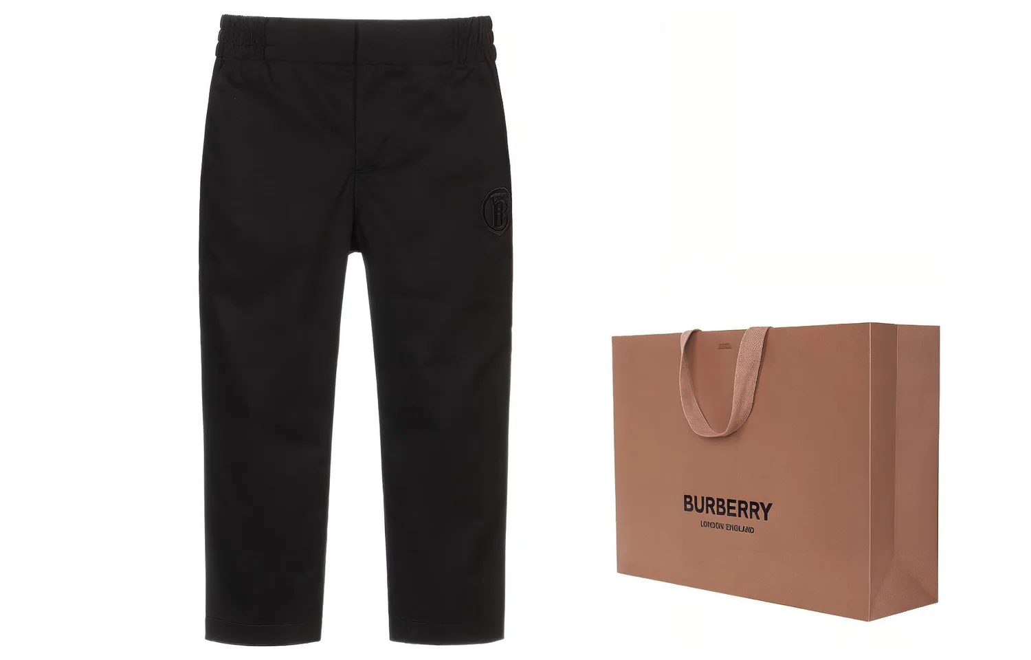 Детские брюки Moderate Burberry, Black+Shopping Bag Packaging (Shopping Bag Included)