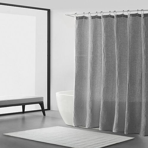 

Мраморная вафельно-серая занавеска для душа Vera Wang, цвет Gray
